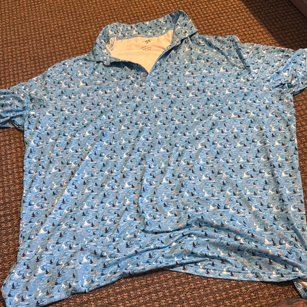 Blue Patterned Men's Shirt